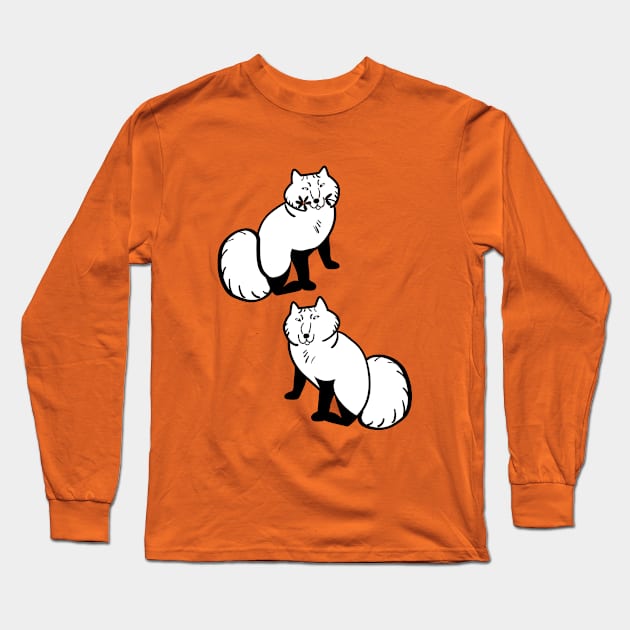 Arctic foxes friends are not fur #1 Long Sleeve T-Shirt by belettelepink